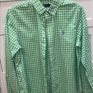 Green and white polo ralph lauren size medium